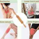 3Pcs Wood Therapy Massage Tools, Lymphatic Drainage & Maderoterapia Kit for Body Sculpting, Anti Cellulite, Wooden Muscle Roller for Deep Tissue, Back, Legs, Foot Roller for Plantar Fasciitis