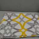 DriftAway Alexander Pattern Match Blackout Valances for Windows 250GSM Geometric Moroccan Mid Century Rod Pocket 52 Inch by 14 Inch Plus 1.75 Inch Header Yellow and Gray 1 Pack