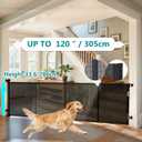 Retractable Baby Gate,Mesh Baby Gate or Mesh Dog Gate,34" Tall,Extends up to 120" Wide,Child Safety Gate for Doorways, Stairs, Hallways, Indoor or Outdoor