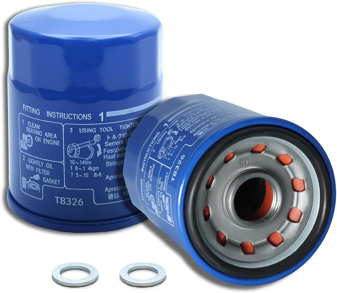 2PCS Oil Filter - Upgraded Version CMDOCK 15400-PLM-A02 + Washers,Compatible with Honda Accord,CR-V, Civic、Odyssey and Acura Oil Filter Systems (2)