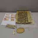 Glittery Gold Wedding Card Box with Lock, Wooden Gift Card Box for Wedding Reception, Elegant Wedding Money Envelope Card Box Holder for Party Graduation Birthday Baby Shower Decorations