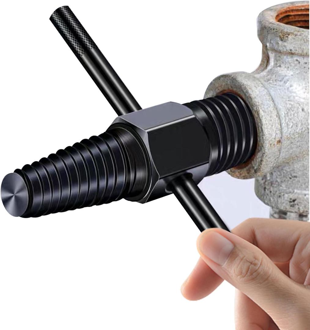 2 x Screw Extractor-Damaged Water Pipe Removal Tool With 1/2 Inch and 3/4 Inch Valve Faucet,Easy Out Stripped Screw Damaged Bolt Extractor Removal Tool for Damaged Screw