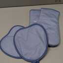 Yutat Silicone Oven Mitts - Oven Mitts and Pot Holders Sets Made of Non-Slip & BPA-Free Silicone, High Heat Resistant 500 Degrees, Perfect for Kitchen Cooking Baking BBQ, 4Pcs Set, Sky Blue