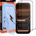 chubbycable 2PCS ChubbyShield Ultra for iPhone 17 Air HD Tempered Glass Screen Protector, Ultra-easy Install Box, Auto Dust-Elimination & Bubble Free