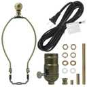 Lamp Rewire Kit Make a Lamp Repair Kits E26 Light Socket Matching Cord Wire Harp Making Supplies Set Lamp Wiring Kit for Table Floor Lamp with All Parts Needed for DIY Lamp Design - Bronze