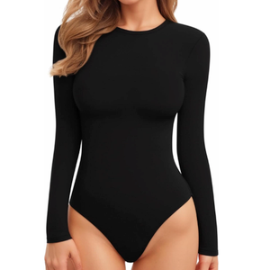 MANGOPOP Tank Top Body Suits Women Sexy Crew Neck Racerback Halter Ribbed Sleeveless Bodysuit for Women, Small