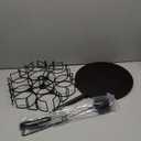 Water Bottle Organizer for Cabinet or Counter - Rotating Non-Slip Tumbler Organizer Holder for Stanley 40 Oz Cup with Handle - 2-In-1 Tumbler Display Storage Rack & Water Bottle Drying Rack - Black