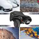 Waterproof Cover for Jeep Wrangler JK JL CJ YJ TJ 2 Door 1987-2026 Outdoor Sun Rain Wind Snow Protection Dustproof Covers with Driver Door Zipper Black