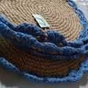Folkulture Jute Placemats Set of 6, Scalloped Border - (13x19 Inch), 13.5 inches