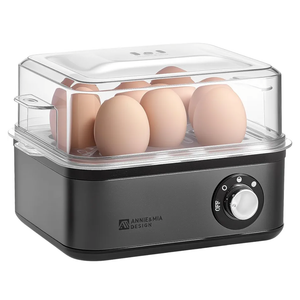 OSTBA Design Electric Egg Cooker, Stainless Steel 8 Egg Capacity, Egg Boiler,