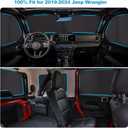 XCBYT 2019-2024 Wrangler Full Coverage Window Shades | 6-Layer Blackout Insulated Sun & UV Protection | Custom Fit Privacy Covers for Camping, Sleeping & Car Living (8 PCS)