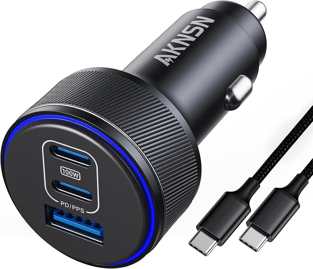 USB-C Car Charger for iPhone 17, 167.5W Max 3-Port Type-C Fast Charging Cigarette Lighter,Charger Adapter for iPhone 17/16/15/14/13,Samsung S24/S23/S22,Pixel,iPad Air,AirPods,Android