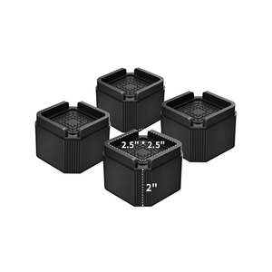 4 Pack Furniture Risers Adjustable Bed Risers 2 Inch, Square Bed Lifts Risers Heavy Duty Bed Risers Stackable Risers for Bed, Sofa, Desk, Table, Dresser, Couch Supports up to 2000 Lbs
