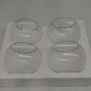 YOUEON 4 Pack Small Glass Bubble Bowl Vases, 6" W x 4.5" H Glass Terrarium Bowls Fish Bowls, Round Candle Holders, Globe Flower Vase Centerpiece for Wedding Event Home Decor