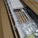 FUTASSI White Clothing Rack with Beige Cover, P1C Plus Rolling Closet with Wheels, Metal Garment Rack for Hanging Clothes, Clothing Storage Wardrobe, 46" W x 18.5" D x 80.7" H, Load 524 Pounds