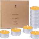 50-Pack Pure Beeswax Tealight Candles in Aluminum Cups - 4-5 Hour Burn Time, Lead-Free Cotton Wick, Natural Unscented Candles (Raw)