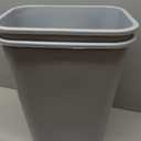 2 x Rubbermaid Commercial Products Deskside Wastebasket/Trash Can, 10.25-Gallon/41-Quart, Gray, Plastic, Garbage Can for Home/Office, Fits Under Desk/Sink/Cabinet
