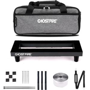 Ghost Fire Guitar Pedal Board Aluminum Alloy 0.8lb Super light Effect Pedalboard13.7''x5.5'' with Carry Bag,SPL-01