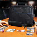 USA Gear XL MTG Bag Fits Magic the Gathering Deck Boxes, Playmats, Pokemon, Yugioh Cards & More TCG Accessories - TCG Storage Bag with Shoulder Straps, Customizable Interior, Weather Resistant (Blue) (Large)