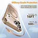Mist-Armor Designed for iPhone 17 Pro Max Case, [Fit for Mag Safe] [Non-Slip Edge] Military Grade Protective Bumper Silicone Matte Phone Case Cover for iPhone 17 Promax 6.9" Men Women, Gold