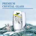 Drinking Glasses Set of 6, Crystal Highball Water Glasses, Glass Cups for Water, Juice, Beverage, Mojito, Mixed Drinks, Cocktail Glass Set 13 Oz