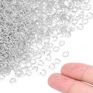 400pcs 1/8" Silver Tiny Jump Rings for Jewelry Making Replacement, Open Jump Ring Metal Jewelry Findings for Bracelets Necklaces Earrings Keychains Connectors Loops Repair Hardware