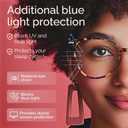 Gaoye Blue Light Blocking Glasses - Trending Round TR90 Frames, Metal Arms, UV400 Protection - Matching Soft Case (1-tea Leopard/Transparent Lens)