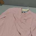 Dokotoo Womens Tops Casual Pleated V Neck Puff Long Sleeve T Shirts Loose Tunic Business Blouse (Large, Pink)