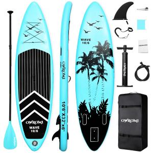 SUP Inflatable Stand Up Paddle Board 10'6" Ultra-Light Thick Paddleboard for All Skill Levels ISUP Paddle Board with Accessories, 10/6 Inflatable Paddle Boards for Adults & Youth