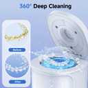 Ultrasonic Retainer Cleaner Machine, 45kHz Dental Cleaning Pod for Denture, Aligner, Nightguard, Mouth Guard, Toothbrush, Jewelry, with Digital Timer, 200ML & 4 Modes for All Dental Appliances