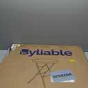 Byliable 28in Cocktail Table White High Top Folding, Round Portable Bar Height Folding Table with Removable Legs, Indoor Outdoor Banquet for Parties, Commercial, Speech, School