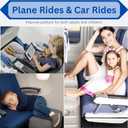 Inflatable Car Seat Foot Rest for Airplane or Toddler Bed for Air Plane (with Integrated Pump) (Grey)