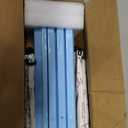 Mahjong Racks with Pushers, Blue Wooden American Mahjong Tile Pushers and Racks Set of 4, with White Printed Mahjong Racks Drawstring Bag, Mahjong Accessories (19.68 Inches), 19.68 inches x 2.55 inches x 1.06 inches