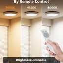 Rechargeable Shower Light for Inside Shower, 12000mAh Motion Sensor Wireless Ceiling Light with Remote No Wiring, Battery Operated Closet Lights Cordless LED Overhead Lighting for Pantry Bathroom
