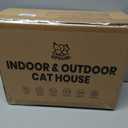 Apasiri Heated Outdoor Cat House for Winter: Insulated with Heating Pad, Indestructible Weatherproof Winter Shelter, Elevated Support to Keep Interior Dry for Stray Cats, Small (S(15.8"x14"x15"))