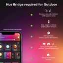 Philips Hue Calla Outdoor Smart Pathway Light - White & Color Ambiance LED Walkway Lights - Low Voltage Lighting - 1 Pack - Requires Bridge and Power Supply - Control with App and Voice - Weatherproof
