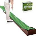 Putting Green Putting matt for Indoors Golf Putting Mat - Indoor Putting with Ball. Putting matt for Golf Practice, Portable and Easy to Clean