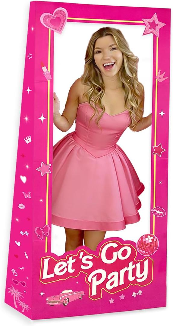5.2ft Tall Life Size Stand-in Cardboard Cutouts Doll Photo Booth Props for Doll Princess Party Decorations Girls Birthday Party Decor Photoshoot.