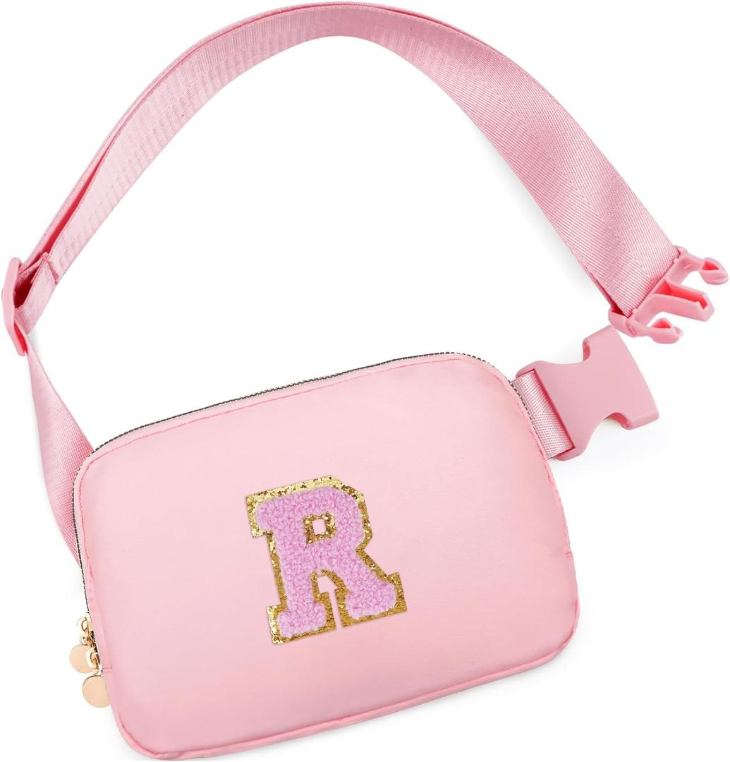 Birthday Gifts for 4 5 6 7 8 9 10 11 12 13 Year Old Girls,Gifts for Teens Kids Daughter Sister Her,Two Way Zipper Crossbody Bag Fanny Pack Belt Bag Cute Trendy Stuff - Peach,R