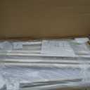 74.80-98.43'' Extra Tall Cat Gate, Adjustable 33.86 and 35.80" Wide, Transparent Full Door Pet Gate, Auto Close No Drilling Cat Proof Safety Gate for Doorway Stairs- White