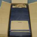 RACETOP 100 Pack 8x4.5x10.8 Inch Medium Navy Blue Paper Gift Bags with Handles Bulk, Kraft Bags, Shopping Bags for Boutique, Wedding Party Favor, Merchandise, Retail, Small Business, Bulk