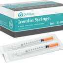 Insulin Syringe with Needle, 30G 1cc 1/2-Inch (12.7mm), Box of 100
