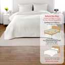 Max Oversized California King Quilt Set 112"x106"Soft Washed Lightweight Bedspread,Multi-Lock Quilting,Minimalist Nordic Bedding, Spring & Summer Quilt Set (1 Quilt + 2 Pillow Shams), Cream White