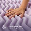 LUCID Lavender Infused 2 Inch Memory Foam Mattress Topper with 5 Zones Twin XL Size Plush Feel CertiPUR Certified Dorm Room Essentials