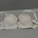 Women's Lace Everyday Bra Comfort Underwire Lingerie Full Cover Cups Bras with Rings Plus Size Underwear (White) 36D