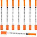 U-100 1ml Syringe with Needle, 31G 1/4" 6mm 1cc Syringes, Disposable Individual Package, Pack of 100