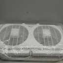 Comfort Zone Twin Window Fan with Reversible Airflow Control, 9 inch, Auto-Locking Expanders, 2 Speed Fan, Dual Fan, Exhaust, Airflow 9.84 ft/sec, Ideal for Home, Kitchen, Bedroom & Office, CZ319WT