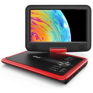 ieGeek 11.5" Portable DVD Player for Kids and Car, 9.5" Eye-Protective Screen with 5 Hours Rechargeable Battery, Support Sync TV/USB/SD Card and Multiple Disc Formats, Region Free - Red