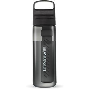 LifeStraw Go Series BPA-Free Water Filter Bottle for Travel and Everyday Use, Removes Bacteria, Parasites and Microplastics, Improves Taste, 22 Ounce, Nordic Noir