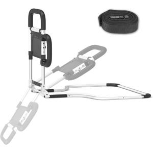 Foldable Bed Rails for Elderly Adults Safety with Three Storage Pockets, Adjustable Bed Assist Rails for Seniors,Portable & Sturdy Grab Bar Bed Cane for King/Queen/Full/Twin (XL-27)